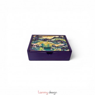 Hộp card visit sơn mài chữ nhật Sapa 8*11cm